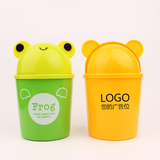 卡通动物收纳桶迷你创意时尚桌面垃圾桶可爱翻盖杂物桶定制LOGO