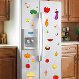 可移除水果蔬菜冰箱餐桌墙贴纸儿童房间宝宝幼儿园教室装饰贴画