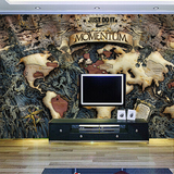 大型壁画 无缝3D立体酒吧墙纸 沙发电视背景墙艺术 宇宙奥秘地图