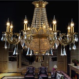 欧式法式水晶吊灯古铜色客厅餐厅卧室书房别墅楼梯灯饰灯具新款