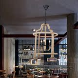 美式乡村loft工业风复古麻绳吊灯铁艺鸟笼吊灯酒吧台咖啡厅餐厅灯