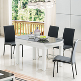 永家具 可伸缩折叠餐桌椅组合 长方形圆形 现代简约t07