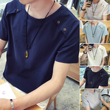 2016年款阿迪达斯短袖t恤男 三叶草条纹海洋蓝运动纯棉半袖POLO衫