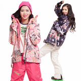15年单板滑雪服 女款套装韩国防寒防风防水 加厚保暖滑雪衣帽衫