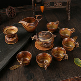 高档台湾粗陶仿古特色茶具套装窑变手工日式陶瓷功夫茶具水壶特价
