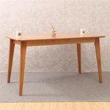 餐桌四人组合实木橡木饭店快餐桌椅 简约现代长方形1.6米饭桌餐台