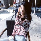 2016春夏新品直筒通勤OL风格上衣长袖中长款女真丝丝棉衬衫ZQ4648