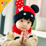 韩版秋婴儿帽子宝宝帽子冬季毛线帽童帽儿童帽子男女保暖帽子秋冬