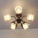 特价简约欧式吸顶灯现代花形玻璃灯罩小客厅餐厅卧室灯具铁艺吊灯