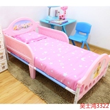 塑料婴幼儿童床带护栏床垫 男女孩公主床1.5单人&可拆无甲醛折叠