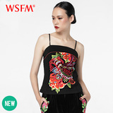 五色风马女装正品原创设计民族风春季新款绣花吊带衫背心W13C7101