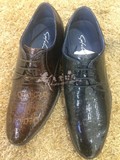 沙驰男鞋2016春季漆皮真装牛皮结婚系带皮鞋39G3A031 39G3A029