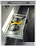 诺米橱柜厨房碗篮 铝合金拉篮 多功能碗碟拉篮厨柜碗架双层拉篮