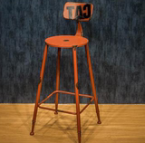 e铁艺咖啡厅长条桌椅组合餐桌靠墙吧台桌椅 高脚椅桌子