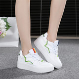 春季休闲气垫鞋女韩版白色运动鞋潮学生平跟厚底板鞋百搭跑步鞋子