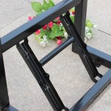 黑色弹簧折叠桌腿加厚折叠桌架餐桌架子铁架子桌脚桌子脚大桌子脚