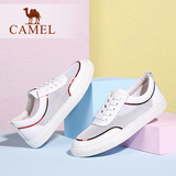Camel/骆驼女鞋 2016新款韩版运动 网面系带透气小白鞋新款