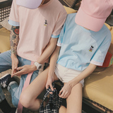 2016韩版宽松学生短袖男士T恤米老鼠男女情侣装卡通情侣上衣t潮