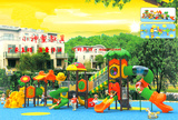 直销大型水上乐园设备室外游泳池儿童水上玩具滑梯游乐园娱乐设施