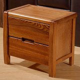 老榆木床头柜原木中式全实木收纳柜抽屉柜储物柜卧室斗柜整装家具