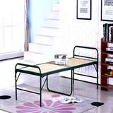 简易折叠办公午休竹板床便捷式单人陪护木板床户外活动加固行军床