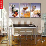 餐厅水晶现代装饰画 沙发背景墙无框画 客厅卧室简约水果酒杯挂画