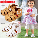 日本代购现货Mikihouse一段二段软皮包头男童女童儿童凉鞋学步鞋