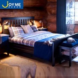 嘉宜美实木家具实木双人床松木床全实木床1.8米纯实木床欧式床架