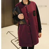 2015新款韩版太空棉宽松卫衣女加绒中长款潮学生外套加厚长袖纯色