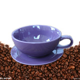欧式咖啡杯加厚陶瓷色釉拿铁咖啡杯专业拉花咖啡杯卡布奇诺杯碟