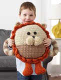 毛线编织钩针玩偶图解 做法 超级可爱的大狮子抱枕靠垫 中文