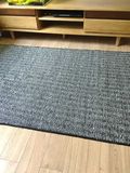 定制日式咖条纹简约素色圈绒大地垫地毯 布面底环保不掉毛 可机洗