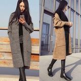 2016韩版秋装新款时尚女装针织衫毛衣秋季中长款加厚显瘦开衫外套