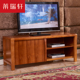 莱瑞轩 现代中式实木小电视柜卧室大储物地柜迷你客厅地柜
