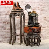奥力高服装店用品实木质雕花艺术椅橱窗展示鞋包架展示柜个性货架