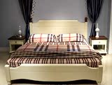 白色公主床松木床实木儿童床单人床小床木板床1.5米1.8双人床美式