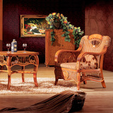 藤椅三件套茶几藤条木沙发客厅老人休闲藤椅特价实木阳台桌椅组合