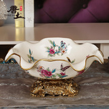 唐土陶瓷水果盘欧式现代创意时尚客厅摆件高档装水果器皿奢华