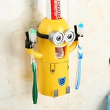 创意家居吸壁式牙刷架套装卡通自动挤牙膏器浴室强力吸盘式牙膏架