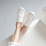 2016新款韩版平底小白鞋女休闲深口白色单鞋舒适圆头一脚蹬懒人鞋