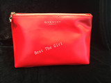 Givenchy/纪梵希新款正红色化妆包收纳包手机零钱包 专柜赠品包