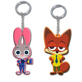 现货 迪士尼 疯狂动物城 兔子朱迪 狐狸尼克 钥匙扣手机链 一对装