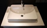 半嵌式台上盆K-2660T-1-0拂朗长方形时尚洗脸盆陶瓷面盆洗手池