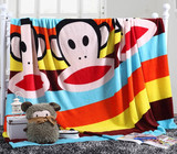 大嘴猴毛毯夏季双人单人法莱绒盖毯卡通儿童微薄珊瑚绒空调毯床单