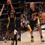 NBA篮球服套装湖人24号黑色短袖科比球衣30号库里詹姆斯欧文定制