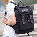 新款韩版双肩包男士帆布背包潮流设计书包电脑包运动休闲旅行包包