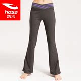 hosa浩沙 女士健身长裤瑜伽服微喇叭裤弹力修身显瘦透气运动裤