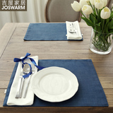 [吉屋]景然 美式纯色棉麻质感餐垫桌垫布艺 西餐餐桌隔热垫
