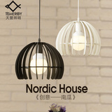 北欧现代简约餐厅吊灯具 创意韩式卧室吧台书房过道单头餐厅灯饰