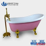 欧式亚克力贵妃浴缸独立式成人彩色保温小浴盆1.3 1.4 1.5 1.7米